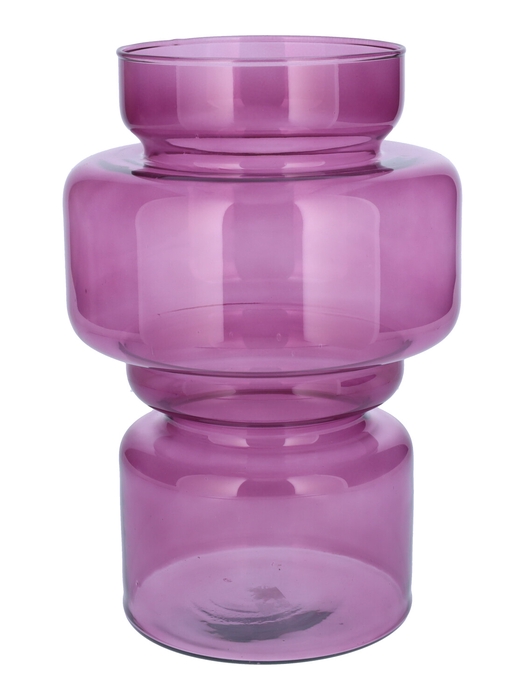 <h4>DF02-883904600 - Vase Ellena d12/16.5xh25 purple tranp</h4>