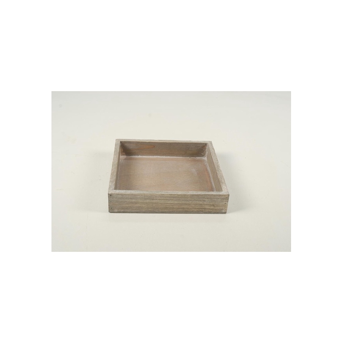 <h4>WOODEN TRAY 20*20*4CM NATURAL-WASH</h4>