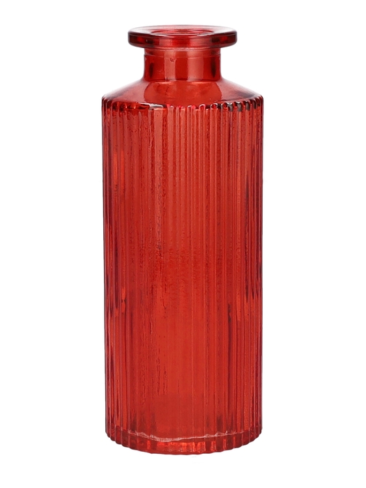 <h4>DF02-666112100 - Bottle Caro16 d3.5/5.2xh13.2 cherry red transparent</h4>