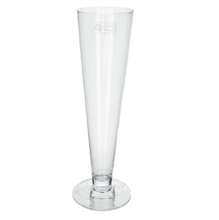 Glass Lilyvase conical d11*80cm