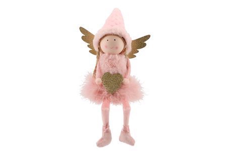 <h4>FLUFFY ENGEL STAAND OLD PINK 17X10X</h4>