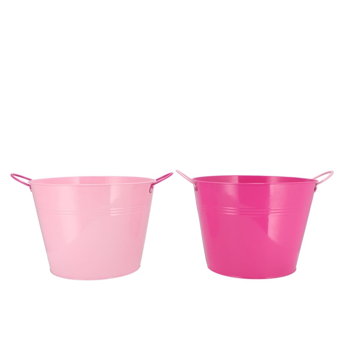 <h4>Zinc Basic Fuchsia/pink Ears Bucket 27x20cm</h4>
