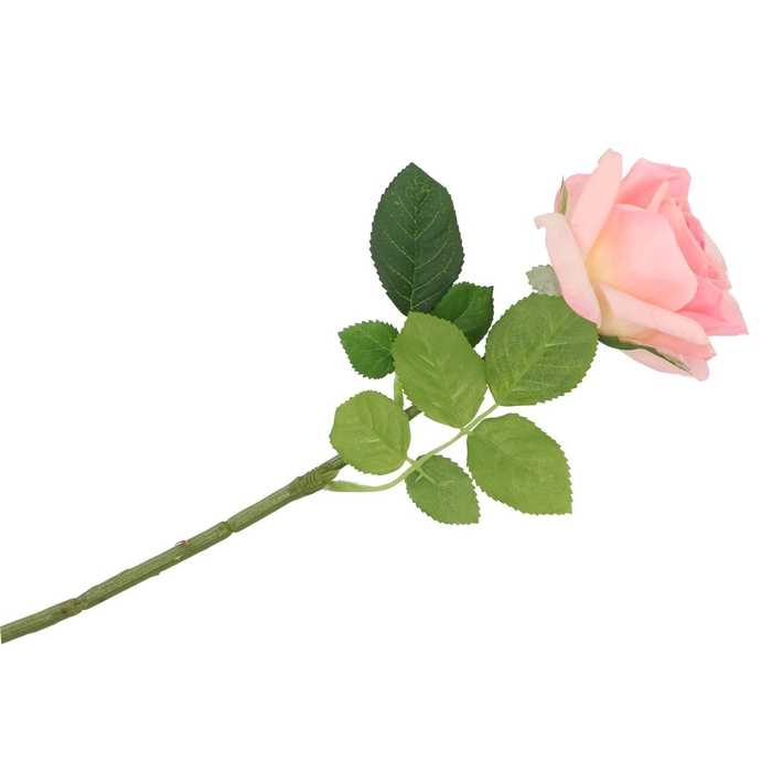 <h4>Silk Open Rose Light Pink Real Touch 43cm</h4>