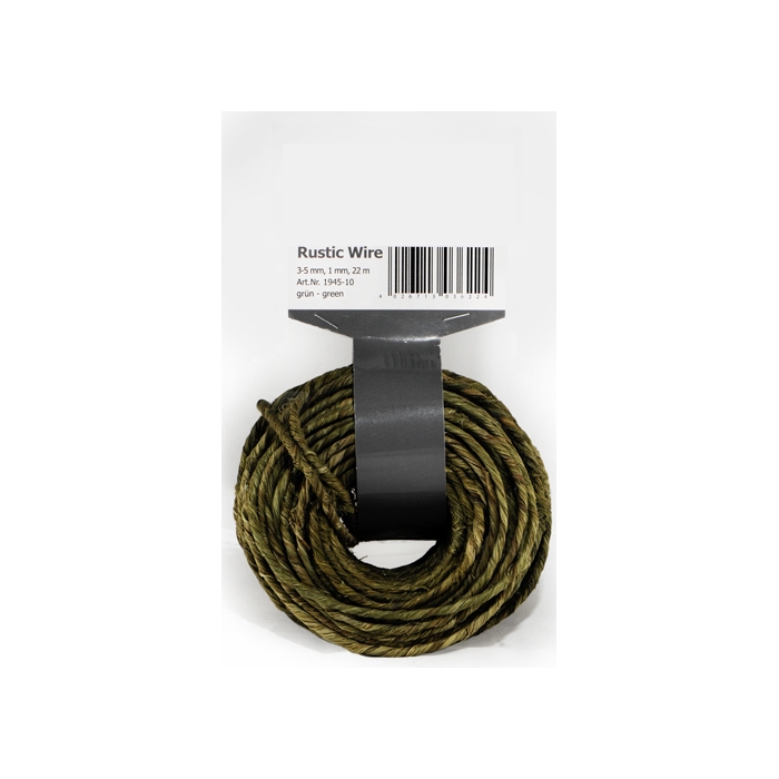 <h4>RUSTIC WIRE GREEN 22M 1MM 3-5MM</h4>