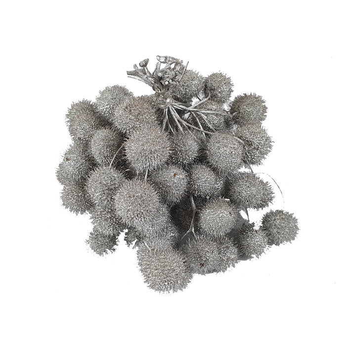 <h4>Small ball per bunch in poly Silver</h4>