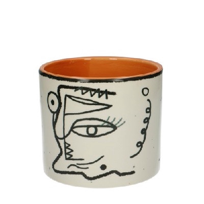 <h4>Ceramics Face cylinder d13*11.5cm</h4>