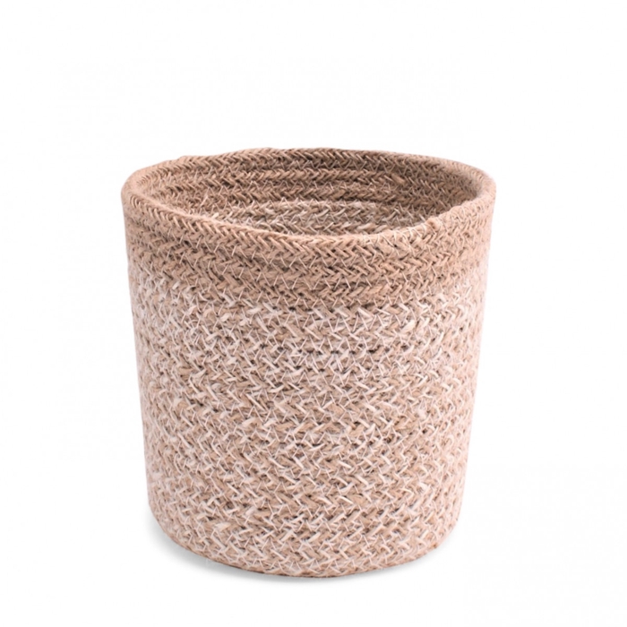 <h4>Baskets Pot hessian stripe d15*14cm</h4>