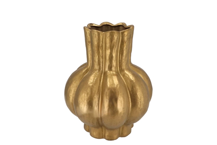 <h4>Garlic Gold Low Vase 16x19cm</h4>