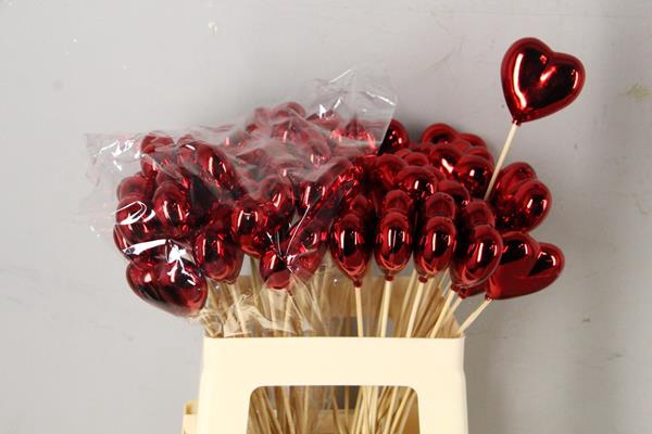 <h4>Stick Heart Metalic Red 6cm</h4>