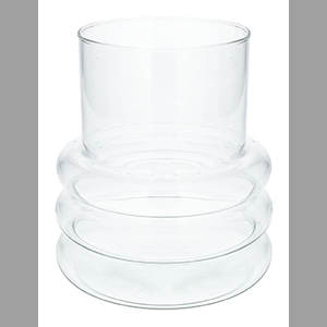 DF01-883913900 - Vase 3 Layers high d14/19xh21 clear Eco
