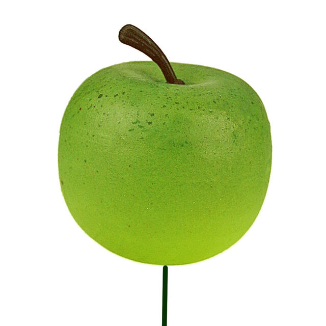 Pick Apple Ø4cm+10cm wire 36pcs green