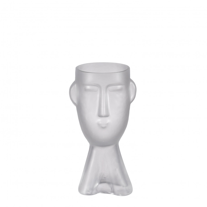 <h4>Glass vase face d12 24cm</h4>
