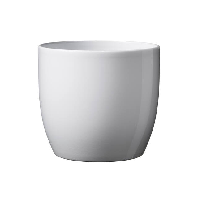 <h4>Pot Basel Ceramics Ø12xH10cm white shiny</h4>