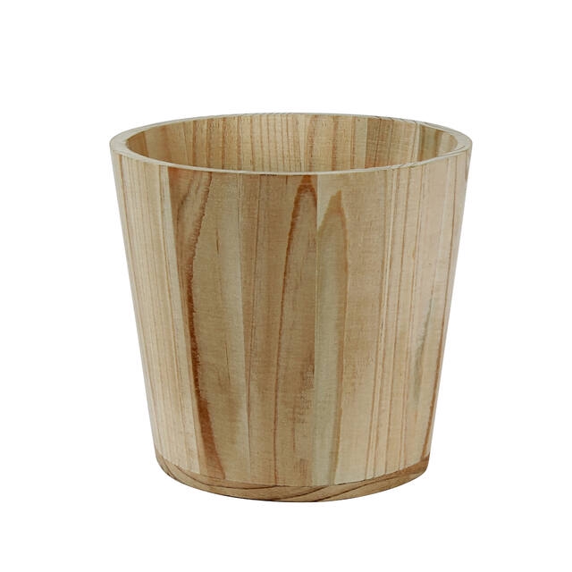 <h4>Pot basic wood Ø13xH12cm (ES12) + RPET liner</h4>