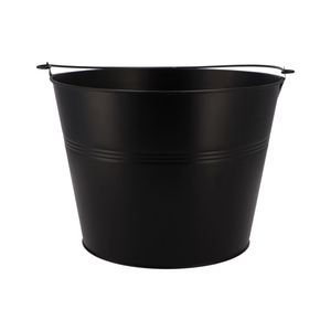 Zinc Basic Black Bucket 27x20cm