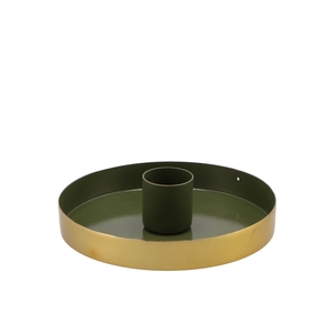 Marrakech olive candle plate 10x10x2 5cm