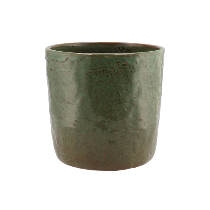 <h4>Iron Stone Green Glazed Pot 24x23cm</h4>
