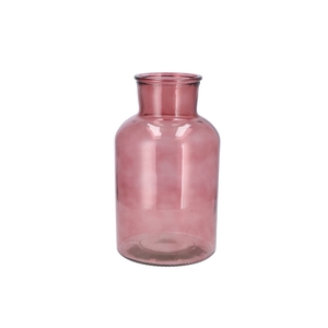 Dry Glass Blush Pink Milk Bottle 17x30cm Nm