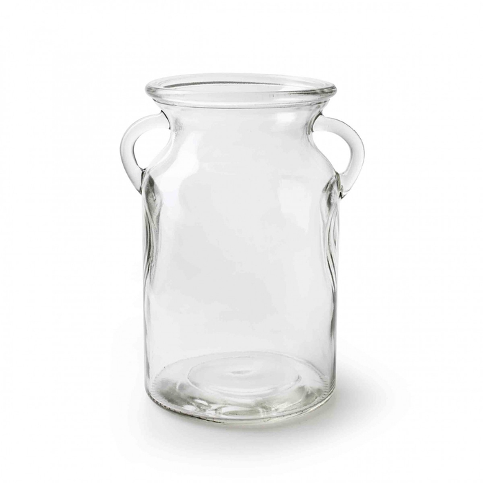 <h4>Glass vase milky d12 19cm</h4>