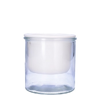 <h4>Glass Malga pot+glass d11.5*12.5cm</h4>