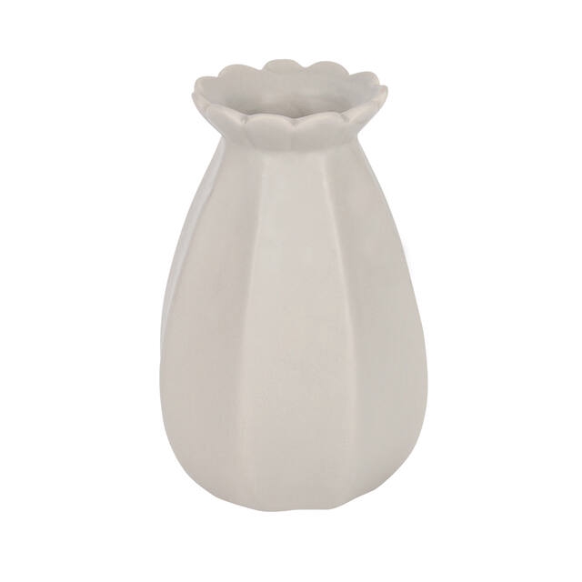 <h4>Vase Florencia ceramics 8,5xH13,5cm light grey</h4>