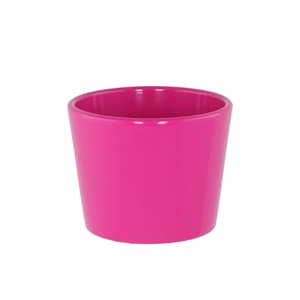 Ceramic Pot Pink Shiny 11cm