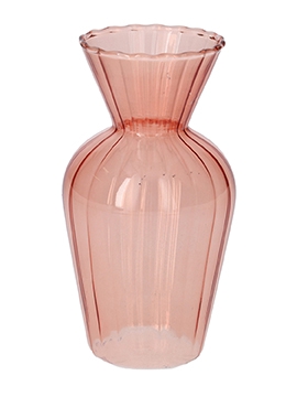 <h4>DF02-665292400 - Vase Swirl d6.2/7.4xh14 old pink</h4>