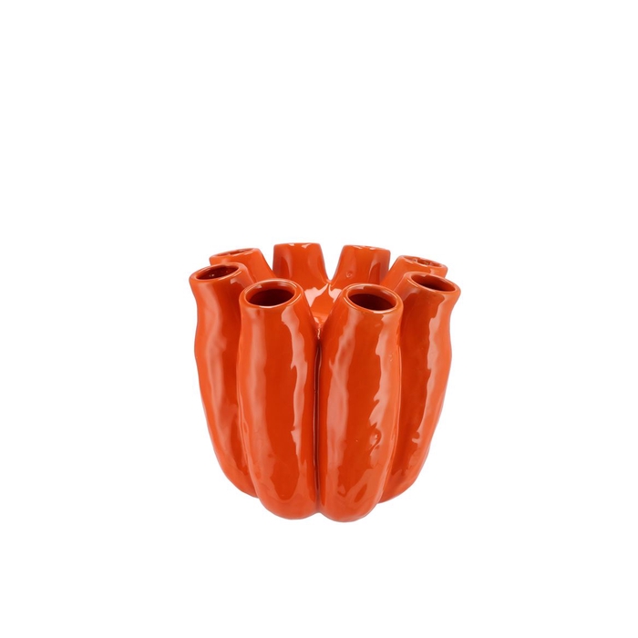 <h4>Luna Orange Tube Vase 16x16cm</h4>