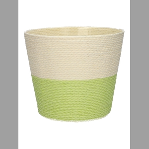 DF06-720225775 - Basket Riley1 Duo d19xh16 cream/lime