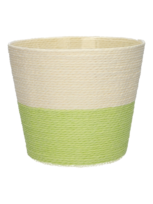 <h4>DF06-720225775 - Basket Riley1 Duo d19xh16 cream/lime</h4>