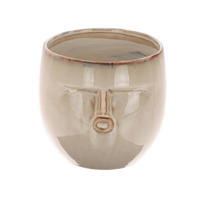<h4>Ceramics Pot face d20.5/19*17cm</h4>