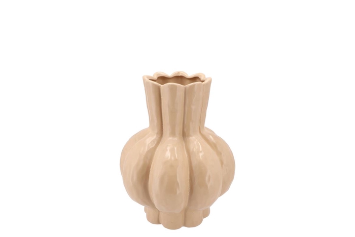 Garlic Sand Low Vase 16x19cm