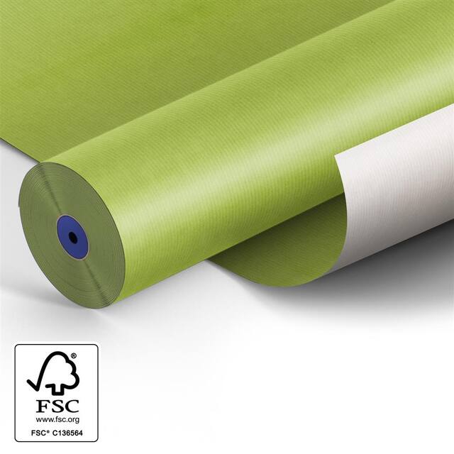 <h4>Paper 60cm kraft 50gr white Fond lime green 400m.</h4>
