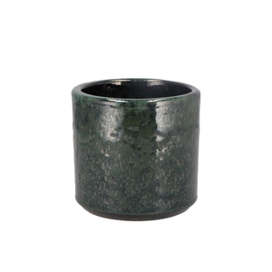 Javea Cilinder Pot Glazed Green 13x12cm