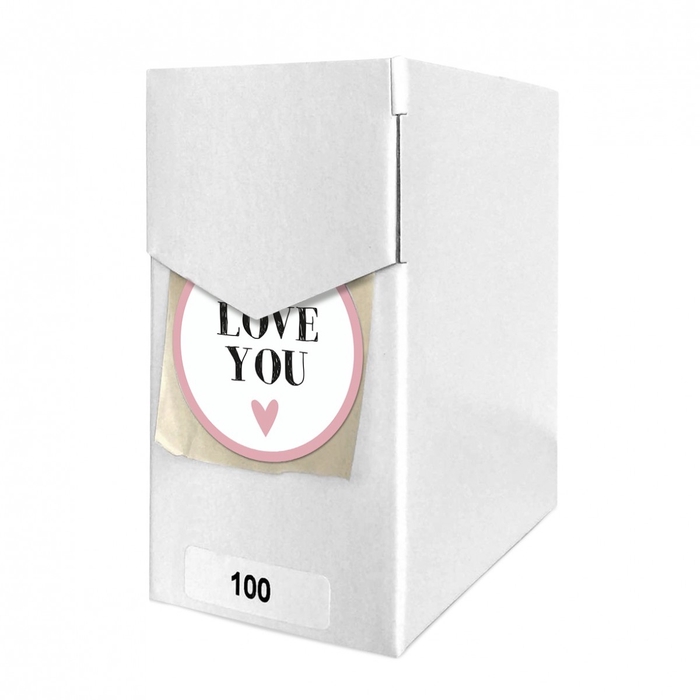 <h4>Mothersday Labels sticker 40mm x100 I love you</h4>