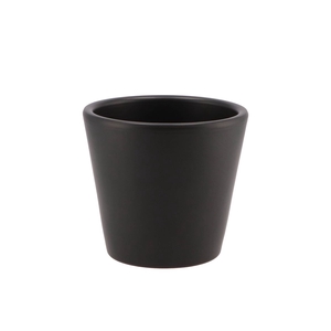 Vinci Matt Black Pot Container 15x13cm