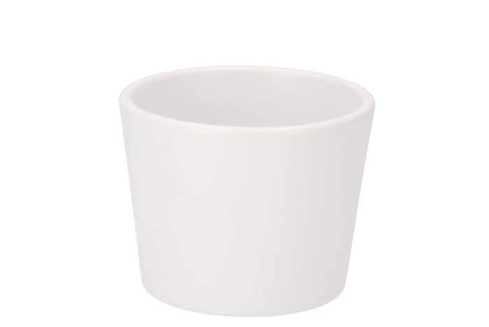 Ceramic Pot White Matt 11cm