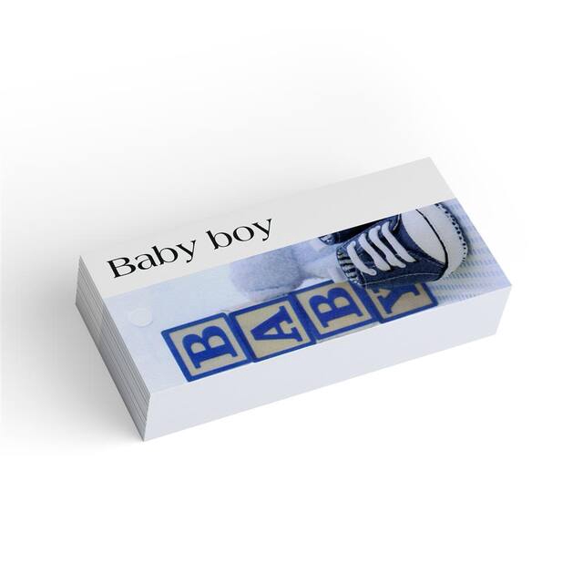 Bloemkaart stylish 18 baby boy-pakje 20 stuks