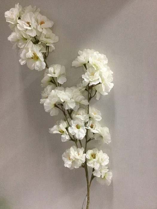 SILK FLOWERS - CHERRY BLOSSOM SPRAY FELICITY CREAM 99CM