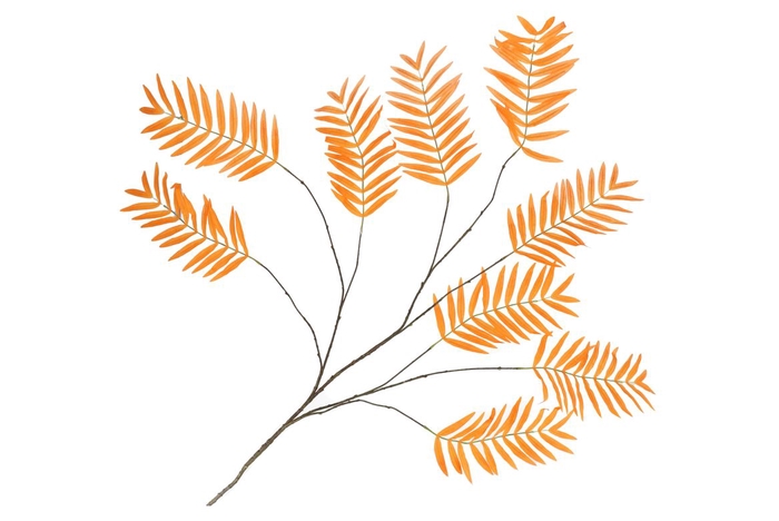 Silk Palm Leaf Orange 150cm
