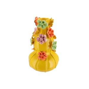 Flower Yellow Vase Bubbels 19x31cm