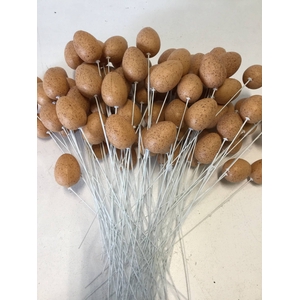 EI PLASTIC NATURAL LOOK ON WIRE 3.5cm 100pcs