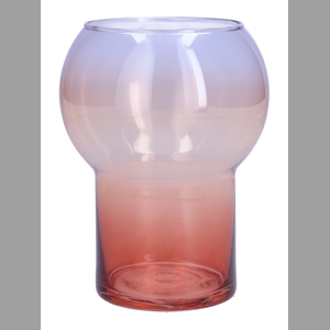 DF02-665250500 - Vase Osha d9/12xh16 salmon/ orange