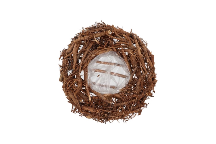 <h4>Wreath Root Wood Brown 30cm</h4>