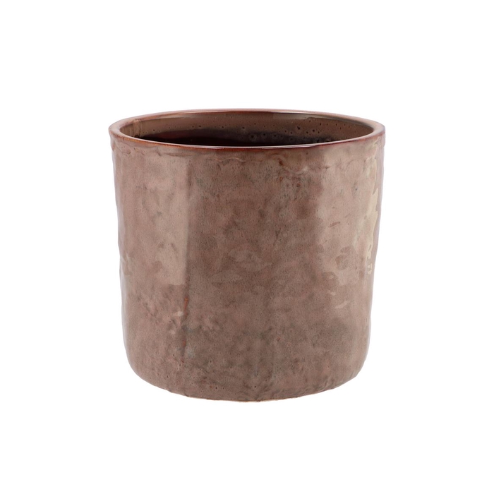 <h4>Iron Stone Old Pink Glazed Pot 21x19cm</h4>