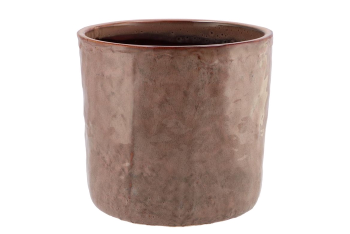 <h4>Iron Stone Old Pink Glazed Pot 21x19cm</h4>