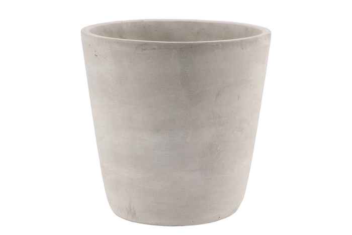 Concrete Pot Round Grey 21x21cm