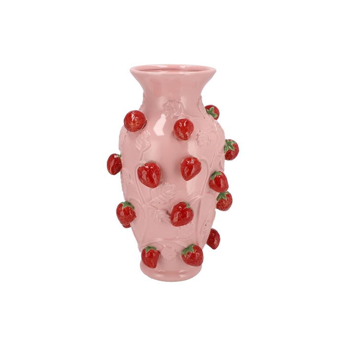 <h4>Fruit Strawberry Light Pink Vase 24x38cm</h4>