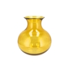 Mira Yellow Glass Cone Neck Sphere Vase 25x25x27cm