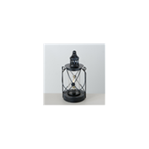 Lantern Zuma, LED, Timer, Indoor, H 28 cm iron black